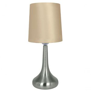 Abajur Luminária Dourada De Mesa 35,5cm Bivolt 110/220v