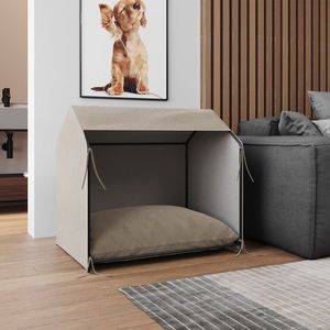 Casinha De Cachorro Pet Tati Raças Pequenas - Bege - Preto