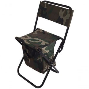 Cadeira Banqueta De Pesca Camping Com Porta Objetos Encosto