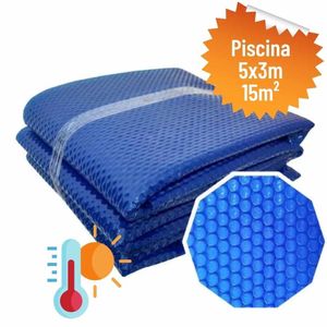 Capa Térmica Bolha 300 Micras Para Piscinas De 05x03 (15m²)