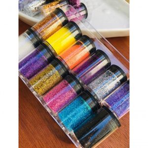 Glitter Flocado Com 12 Unidades Para Decoração De Unhas Novo