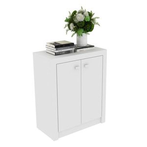 Balcão Escritório Com 2 Portas Multimóveis Vcr25013 Branco Branco