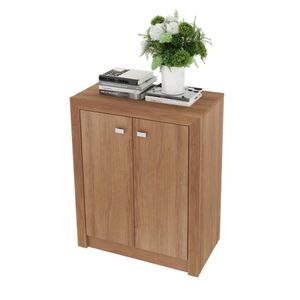 Balcão Escritório Com 2 Portas Multimóveis Vcr25013 Amendoa Amêndoa