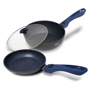 Panelas Polishop Ichef Ultra Com Tampa - Sauté - Day By Day 24cm - Azul | Ichef