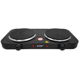 Fogão Portátil Elétrico 2 Bocas - 2.000 Watts - 110v Cor:preto