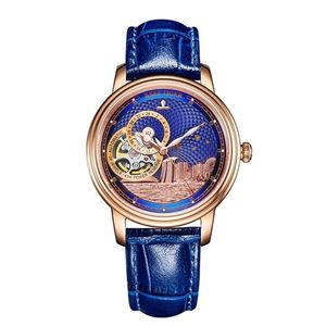 Relógio Feminino De Luxo Reef Tiger Rga1739-pll à Prova D'água Azul