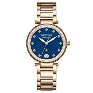 Relógio Feminino Reef Tiger Rga1590-ywy à Prova D'água Ouro