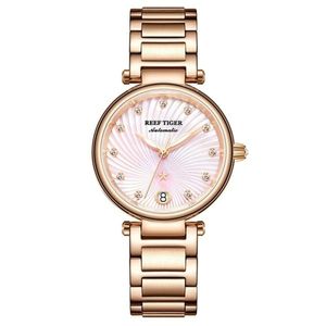 Relógio Feminino Reef Tiger Rga1590-ywy à Prova D'água Bronze