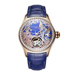 Relógio Feminino Reef Tiger Rga7105-pppd à Prova D'água Azul
