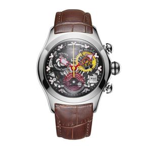 Relógio Feminino Reef Tiger Rga7181-ybbr à Prova D'água Marrom Escuro