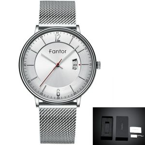 Relógio Masculino Fantor Wf1024g à Prova D'água Prata