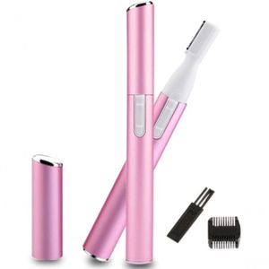 Depilador Aparador Feminino Facial Pelos Portátil Caneta Rosa