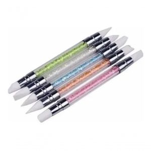 Pincel Ponta De Silicone Decorar Unhas Kit 5 Pincéis Ofertão