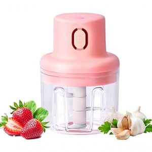 Mini Processador De Alimentos Rosa Triturador Alho Legumes Elétrico Sem Fio Ex P Usb