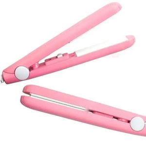 Mini Chapinha Prancha Portátil Viagem 180 Graus 110v-220v Rosa