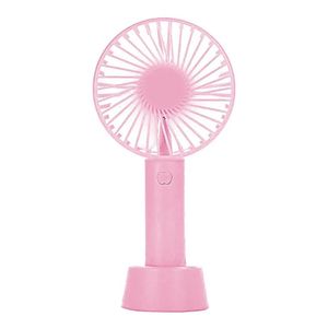 Mini Ventilador Mao E Mesa Usb Bateria Portatil 3 Velocidades Recarregavel Mão Rosa