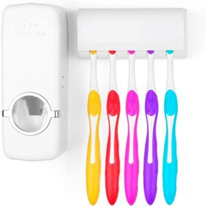 Dispenser De Creme Dental C/porta Escovas Branco