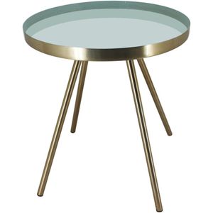 Grambello Mesa Lateral 42X35X35Cm Metal Cinza