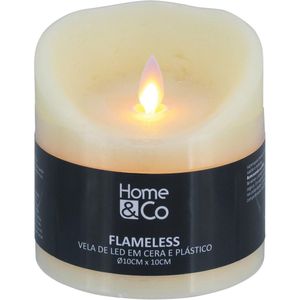 Flameless Vela Led 10X10X10Cm Marfim