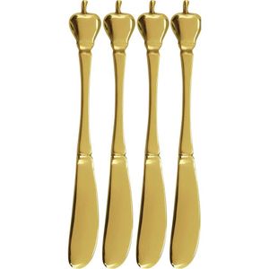 Annu Espátula Patê Inox Dourado 4Pç