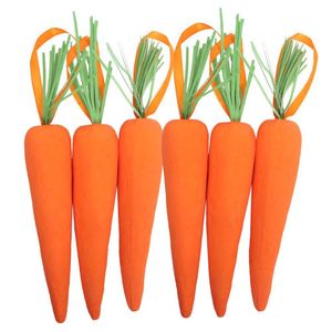 Enfeite Decorativo Páscoa 9 Cenouras Pendentes Isopor 14cm