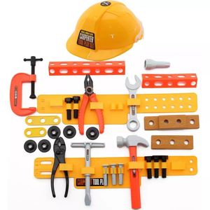 Kit Ferramentas De Brinquedo Construção 29 Peças Com Capacete