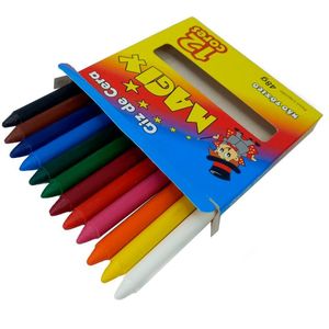 Conjunto 12 Giz De Cera 12 Cores Magix Kids Infantil
