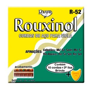 Kit 4 Pacotes De Cordas Rouxinol De Aço Para Viola + 3 Lisa Palheta Brinde