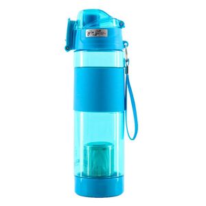 Garrafa Para Chá 600ml Com Infusor E Alça Azul