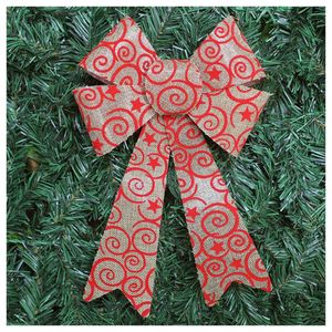 Enfeite árvore Natal Laço Arabesco Com Veludo 30 Cm