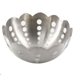 Kit 2 Fruteiras Cesto De Mesa Em Aço Inox 24 Cm Importada Indiana