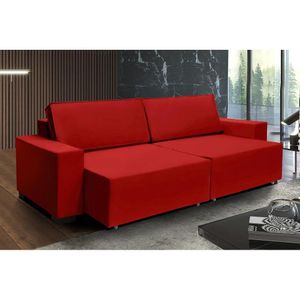 Sofá Dallas 2.90m Retrátil - Vermelho