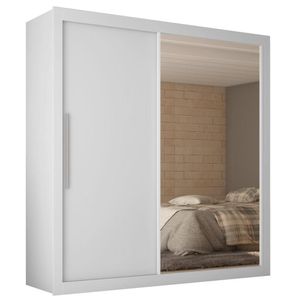 Guarda Roupas 2 Portas Solteiro Real Branco Acetinado Branco-acetinado