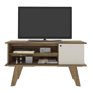 Rack Para Tv Até 50" Pinho/off White Frank Artely Pinho/off White