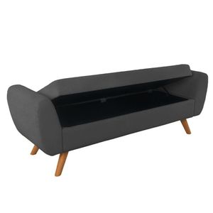 Recamier Bau Italia 1,60m Suede Grafite - Inova Decor