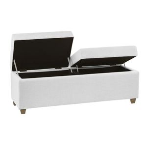 Recamier Bau Madri 1,40m Suede Branco - Inova Decor