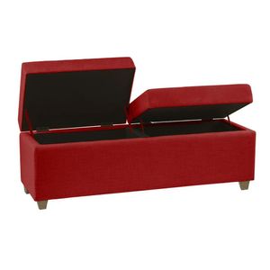 Recamier Bau Madri 1,40m Suede Vermelho - Inova Decor