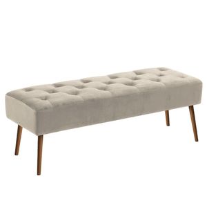 Banco Estofado Rubi 1,20M Suede Rose - Inova Decor
