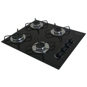 Fogão Cooktop Gás 4 Bocas Ultra Chama 127v/220v Preto Preto