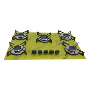 Fogão Cooktop Chapa 5bocas Ultra Chama 127/220v Marm Amarelo Amarelo 127v/220v