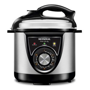 Panela De Pressão Elétrica Mondial Pratic Cook Pe-26 Panela Eletrica Pressao-220v-preto/inox