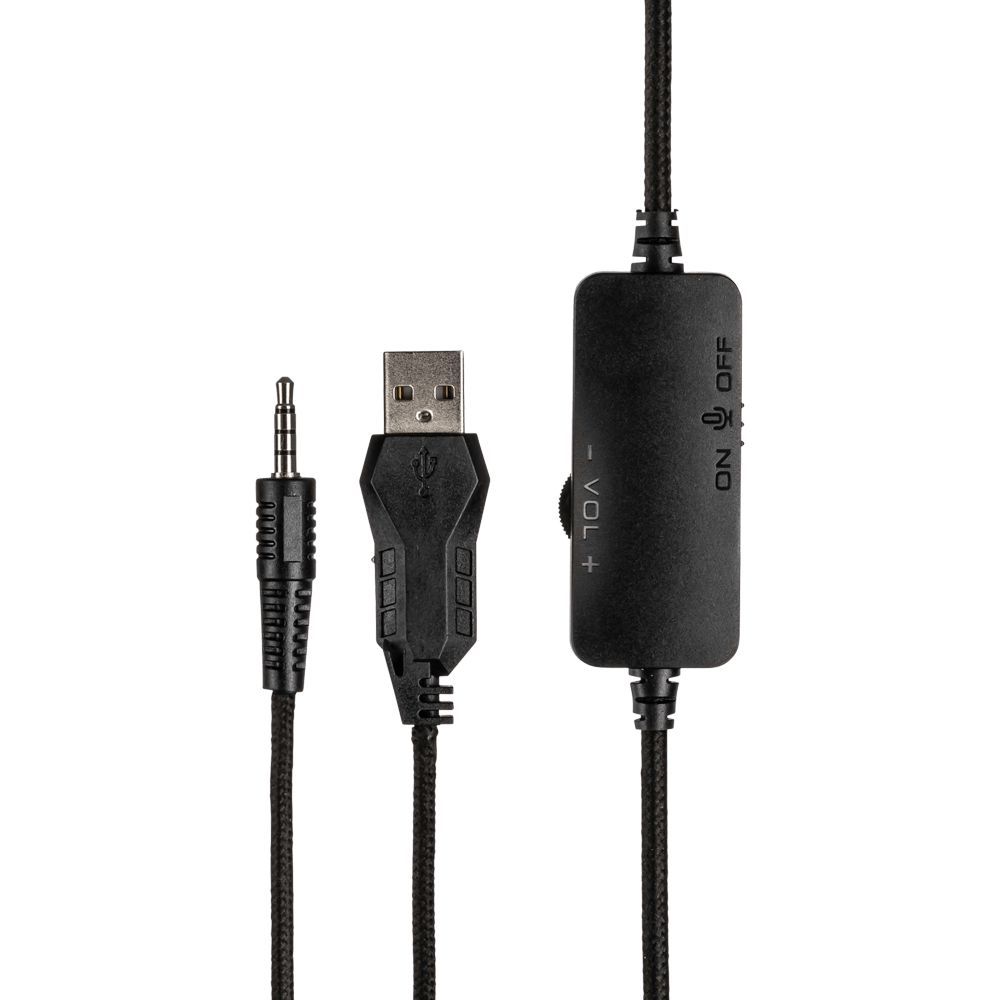 Headset Gamer Multilaser Warrior 2.0 PH244 com Microfone Controle de volume  no cabo Conector USB LED Azul