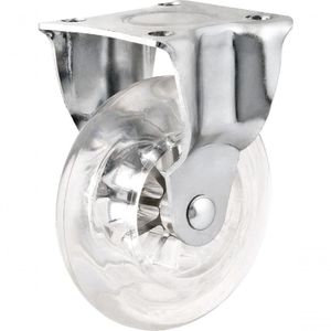 Rodízio Fixo 1.3/8" Pu Transp Nove54