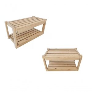 Kit Com 2 Organizadores Vertical De Sapatos Madeira Pinus Decorativa