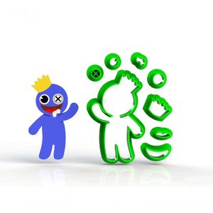 Cortador Roblox Rainbow Friends - Blue Modular Tamanho 6 Cm