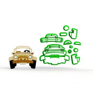 Cortador Jeep Safari Mickey Modular Tamanho 8 Cm