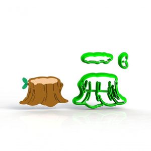 Cortador Tronco C Folha Mod2 Bosque Encantado Floresta Modular Tamanho 6 Cm