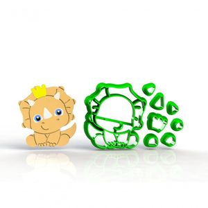 Cortador Dinossauros Baby - Mod 2 Tamanho 5 Cm