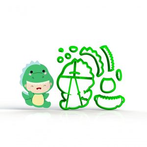 Cortador Dinossauros Baby Menino Tamanho 6 Cm