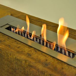 Lareira Ecológica De Embutir Queimador A Álcool Com Tampa 81Cm